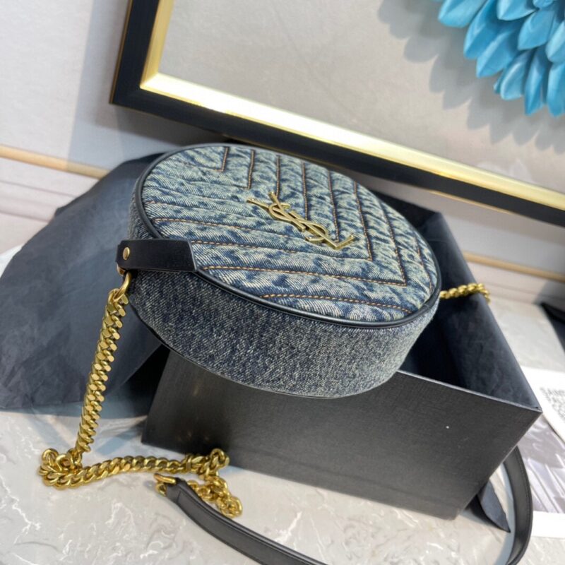 YSL Vinyle Round Bag-17*17*5.5CM - Image 3