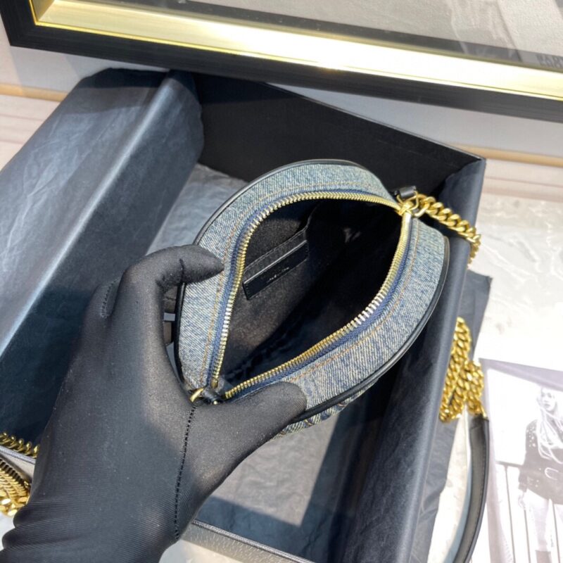 YSL Vinyle Round Bag-17*17*5.5CM - Image 2