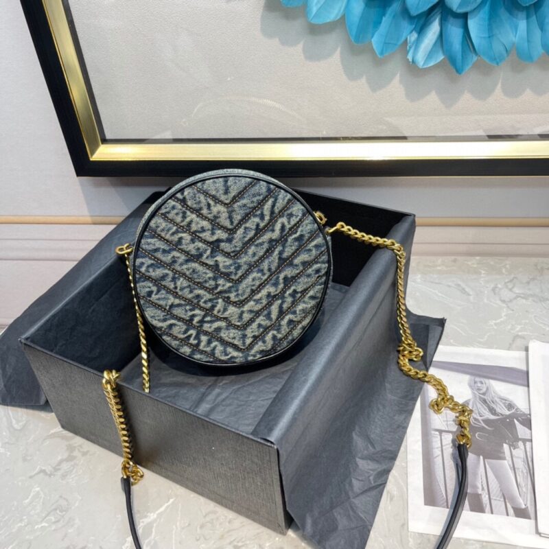 YSL Vinyle Round Bag-17*17*5.5CM - Image 9