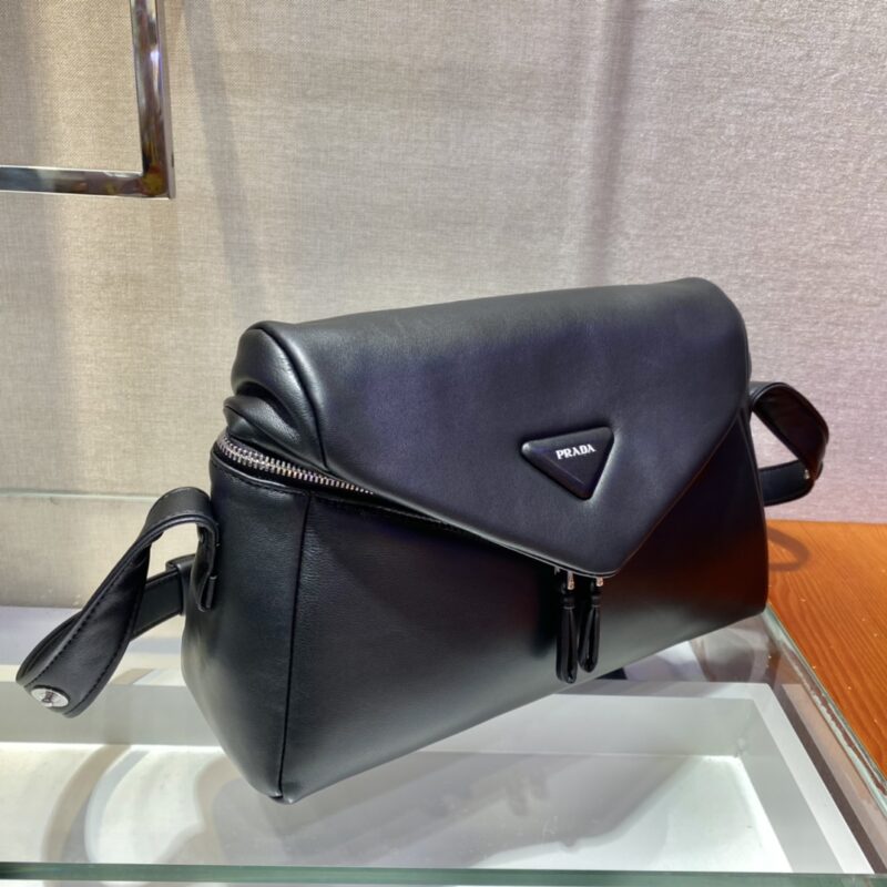 Prada Lambskin Shoulder Bag-1BC165-32*21*12CM - Image 8