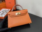 Hermes Kelly-Gold&Silver Hardware-19CM - Image 6