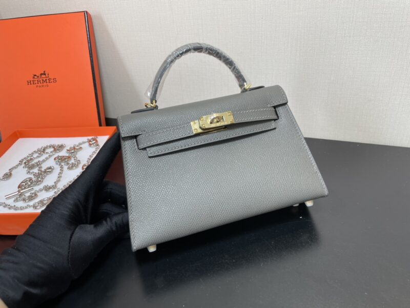Hermes Kelly-Gold&Silver Hardware-19CM - Image 12