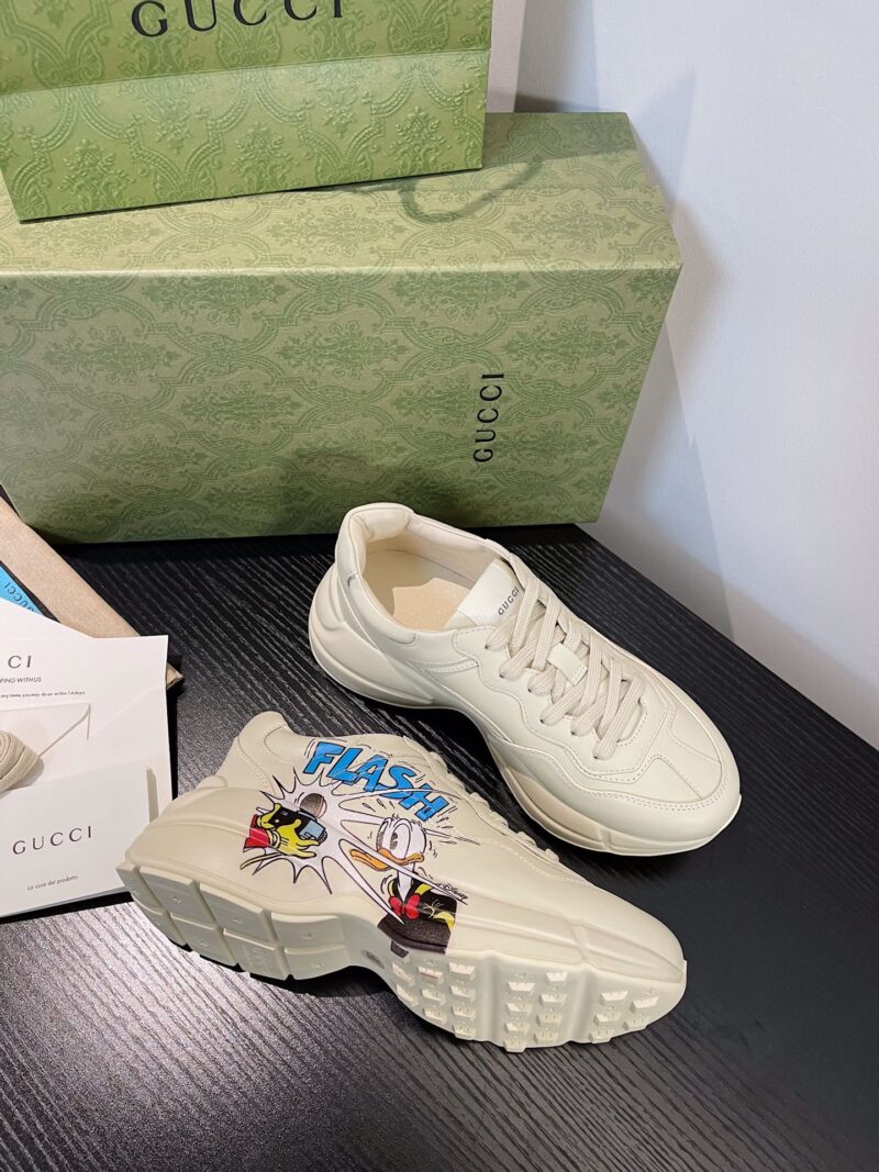 Gucci Rhyton Leather Sneaker - Image 4