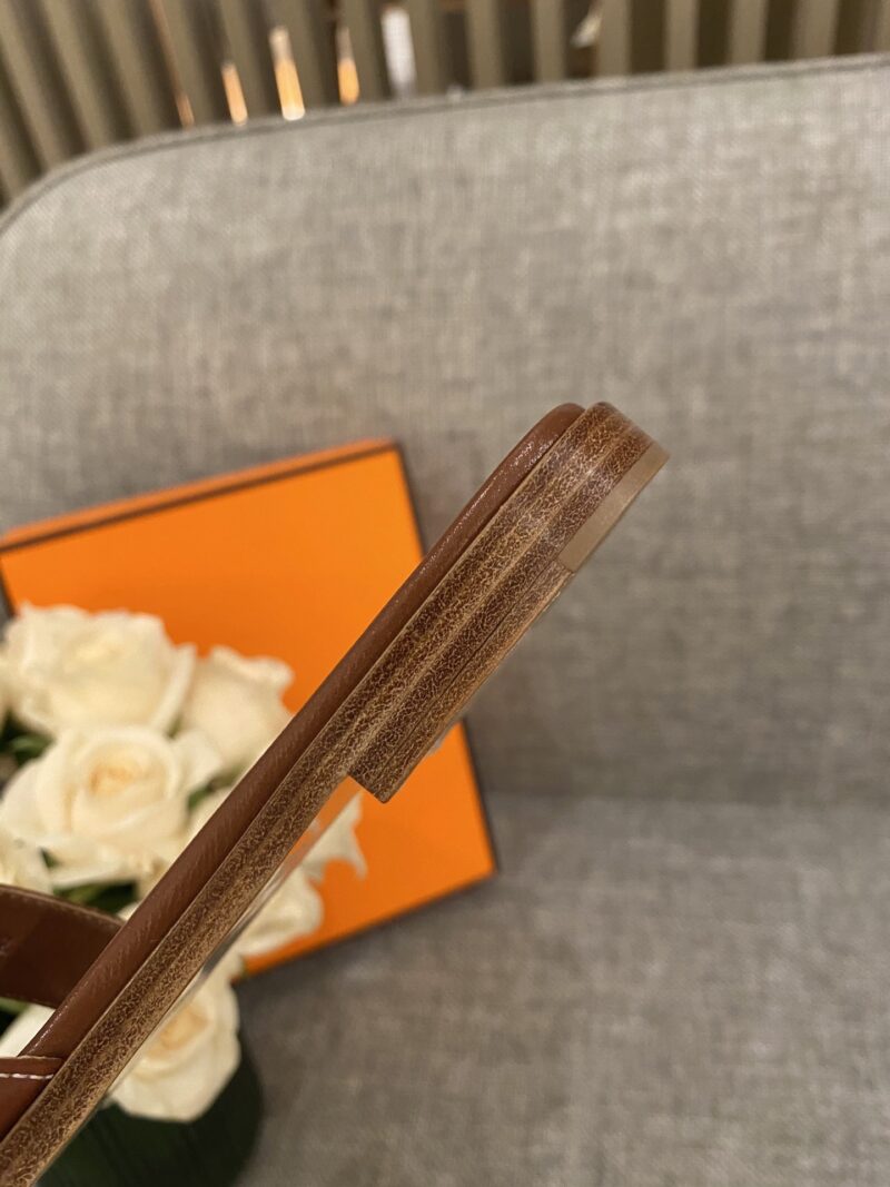 Hermes Slippers In Smooth Leather - Image 3