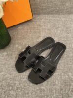 Hermes Slippers In Smooth Leather - Image 9