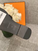 Hermes Slippers In Caviar Leather - Image 4