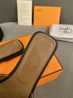 Hermes Slippers In Smooth Leather - Image 8