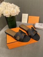 Hermes Slippers In Smooth Leather - Image 9
