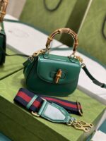 Gucci Top Handle Bag With Bamboo-17*12*7.5&21*15*7CM - Image 4