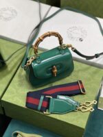 Gucci Top Handle Bag With Bamboo-17*12*7.5&21*15*7CM - Image 2