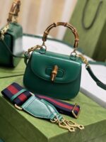 Gucci Top Handle Bag With Bamboo-17*12*7.5&21*15*7CM - Image 5