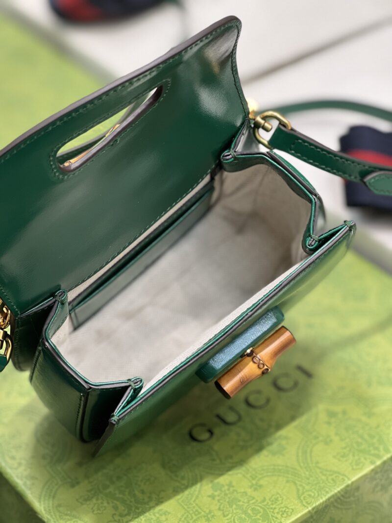 Gucci Top Handle Bag With Bamboo-17*12*7.5&21*15*7CM - Image 6
