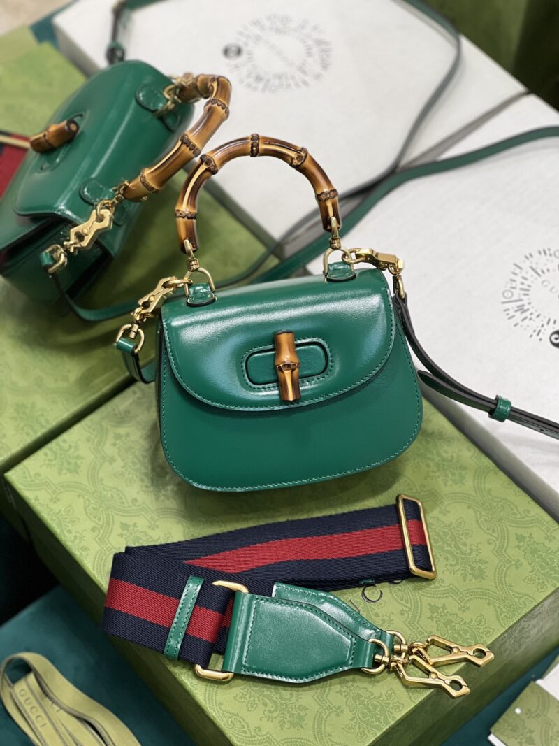 Gucci Top Handle Bag With Bamboo-17*12*7.5&21*15*7CM - Image 10