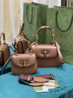 Gucci Top Handle Bag With Bamboo-17*12*7.5&21*15*7CM