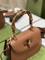 Gucci Top Handle Bag With Bamboo-17*12*7.5&21*15*7CM - Image 4