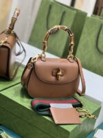 Gucci Top Handle Bag With Bamboo-17*12*7.5&21*15*7CM - Image 7