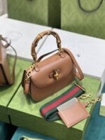 Gucci Top Handle Bag With Bamboo-17*12*7.5&21*15*7CM - Image 8