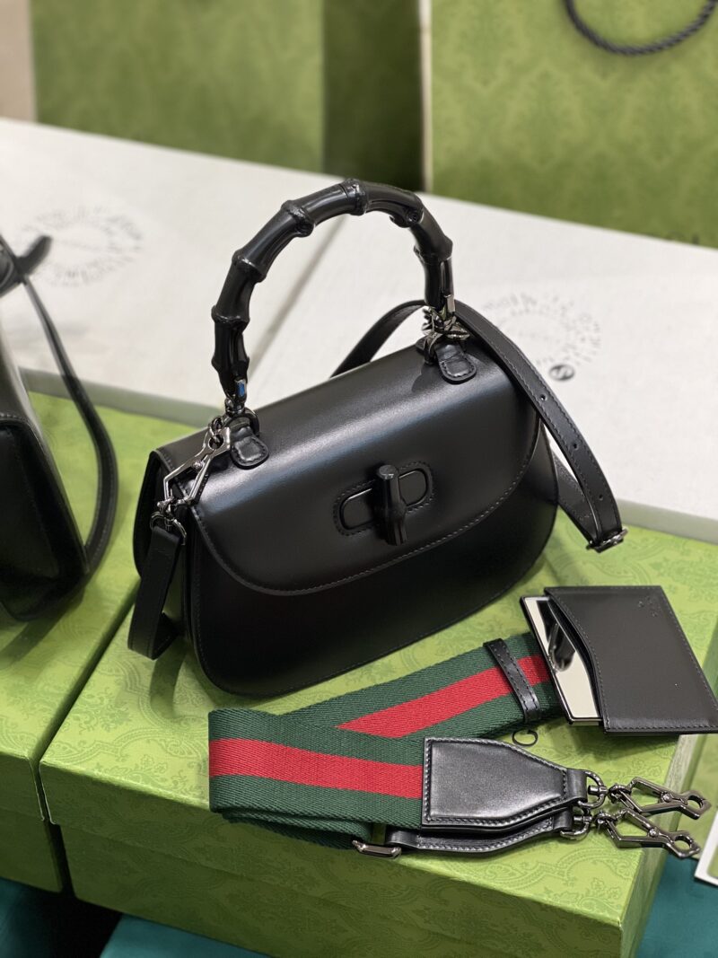Gucci Top Handle Bag With Bamboo-17*12*7.5&21*15*7CM - Image 2