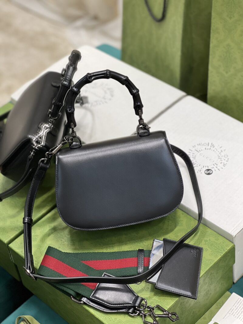 Gucci Top Handle Bag With Bamboo-17*12*7.5&21*15*7CM - Image 6