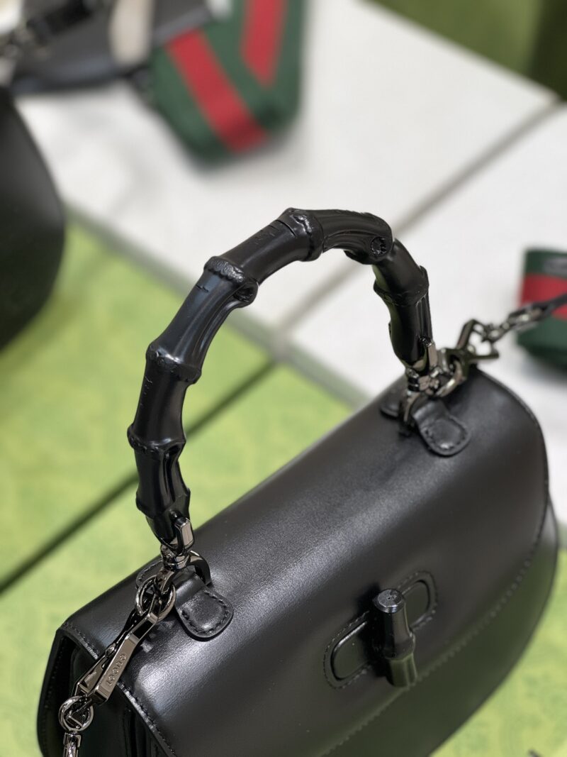 Gucci Top Handle Bag With Bamboo-17*12*7.5&21*15*7CM - Image 7