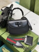 Gucci Top Handle Bag With Bamboo-17*12*7.5&21*15*7CM - Image 8