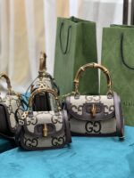 Gucci Top Handle Bag With Bamboo-17*12*7.5&21*15*7CM