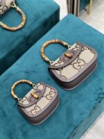 Gucci Top Handle Bag With Bamboo-17*12*7.5&21*15*7CM - Image 2