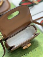 Gucci Top Handle Bag With Bamboo-17*12*7.5&21*15*7CM - Image 4