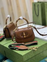 Gucci Top Handle Bag With Bamboo-17*12*7.5&21*15*7CM - Image 8