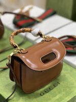 Gucci Top Handle Bag With Bamboo-17*12*7.5&21*15*7CM - Image 9