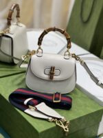 Gucci Top Handle Bag With Bamboo-17*12*7.5&21*15*7CM - Image 2
