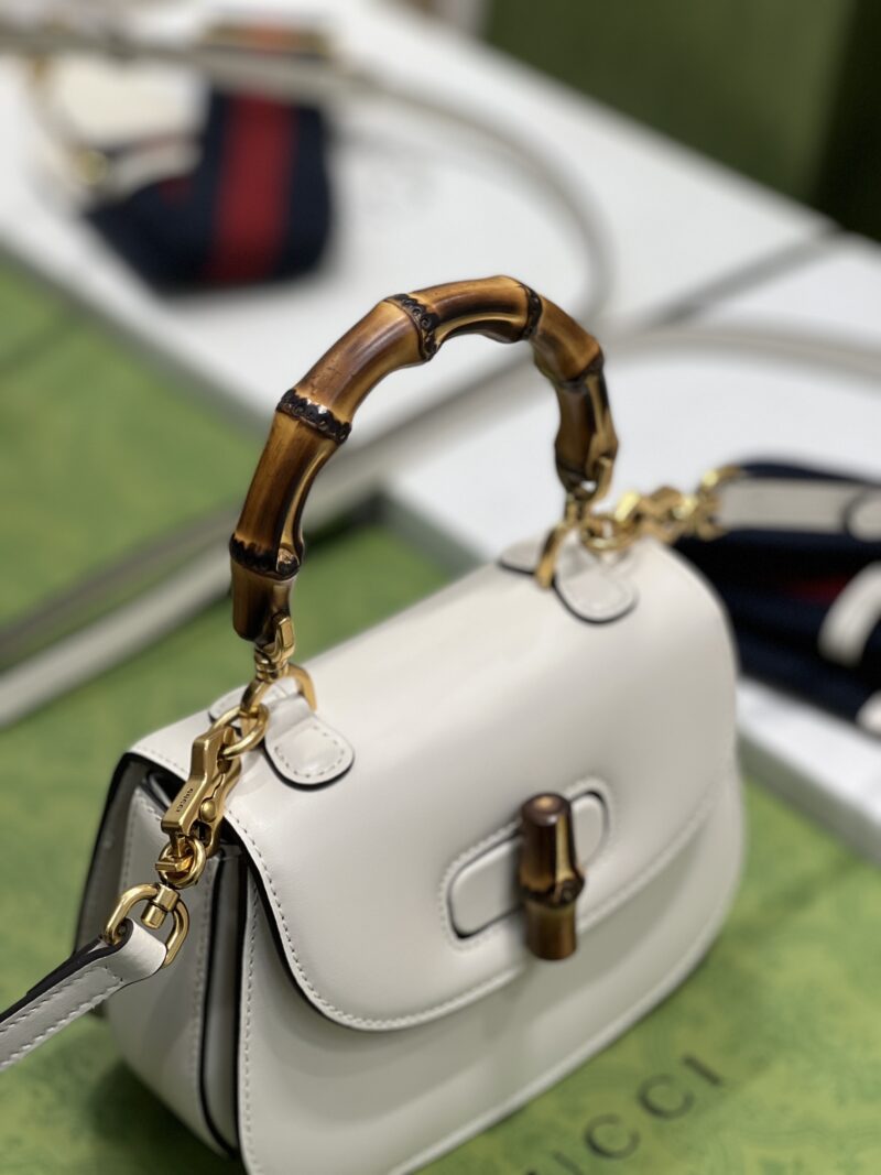 Gucci Top Handle Bag With Bamboo-17*12*7.5&21*15*7CM - Image 4