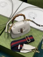 Gucci Top Handle Bag With Bamboo-17*12*7.5&21*15*7CM - Image 5