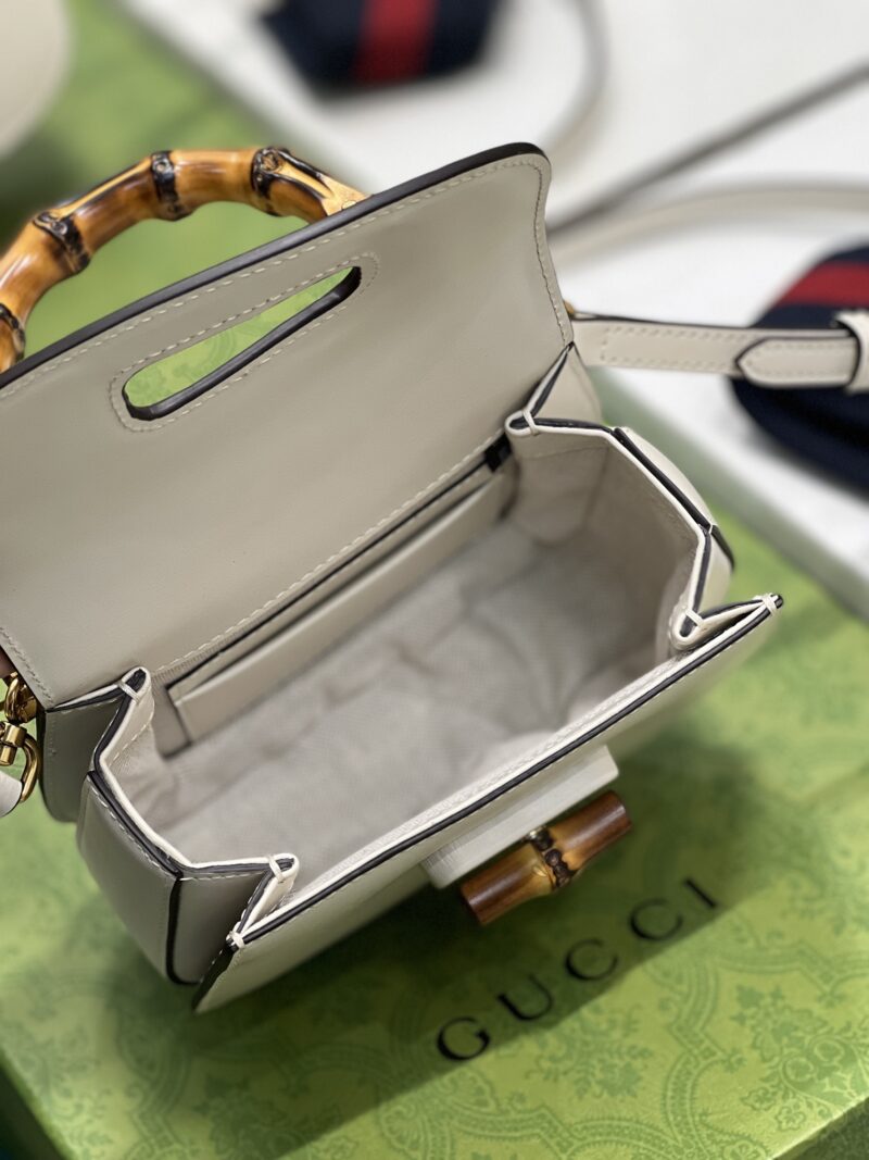 Gucci Top Handle Bag With Bamboo-17*12*7.5&21*15*7CM - Image 6