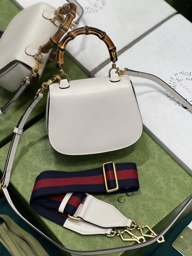Gucci Top Handle Bag With Bamboo-17*12*7.5&21*15*7CM - Image 7