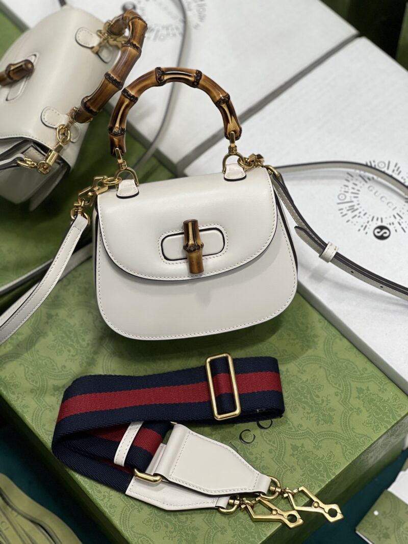 Gucci Top Handle Bag With Bamboo-17*12*7.5&21*15*7CM - Image 8