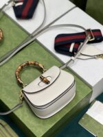 Gucci Top Handle Bag With Bamboo-17*12*7.5&21*15*7CM - Image 9