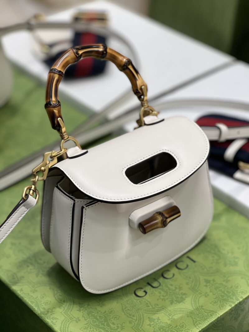 Gucci Top Handle Bag With Bamboo-17*12*7.5&21*15*7CM - Image 10