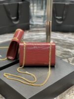 YSL Kate Medium With Tassle In Crocodile Leather-20x13.5x5.5cCM - Image 3