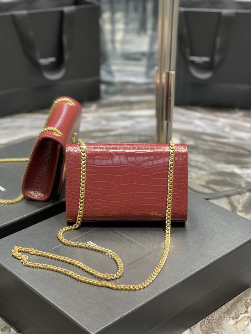 YSL Kate Medium With Tassle In Crocodile Leather-20x13.5x5.5cCM - Image 3