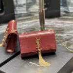 YSL Kate Medium With Tassle In Crocodile Leather-20x13.5x5.5cCM