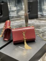 YSL Kate Medium With Tassle In Crocodile Leather-20x13.5x5.5cCM