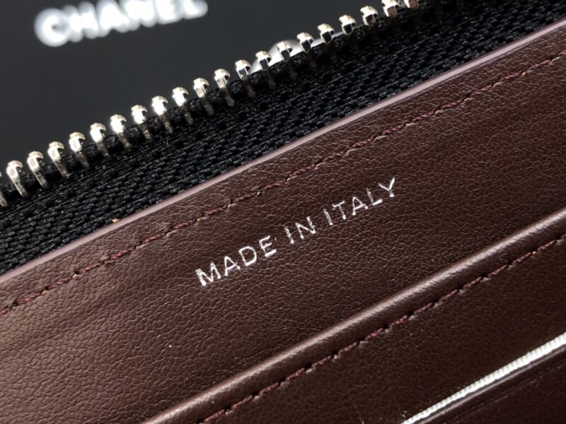 Ch@nel Wallet-Silver Hardware-19*10CM - Image 9