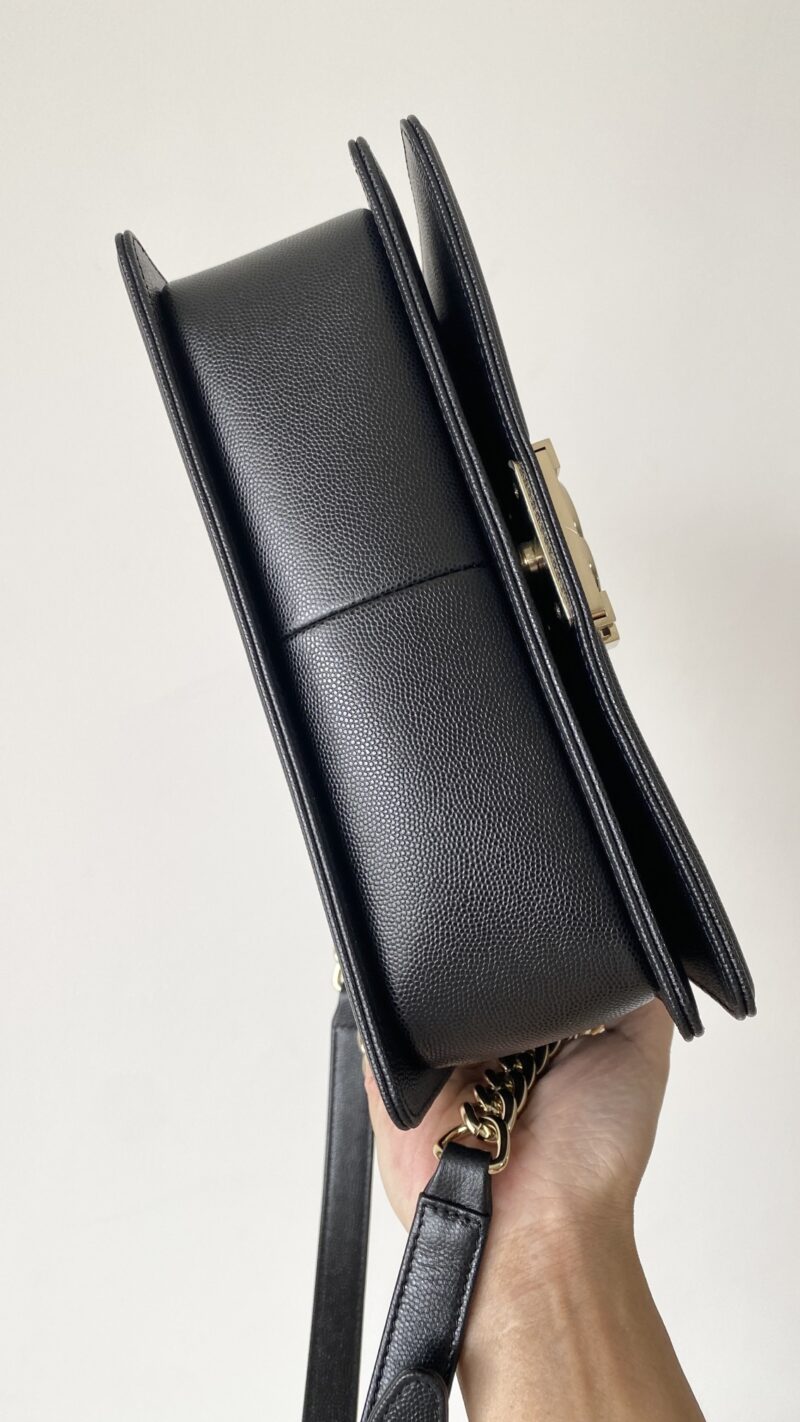 Ch@nel Boy Bag-Caviar-25CM - Image 8