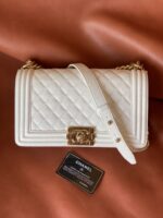 Ch@nel Boy Bag-Caviar-25CM - Image 3