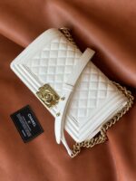 Ch@nel Boy Bag-Caviar-25CM - Image 5