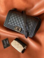 Ch@nel Boy Bag-Caviar-25CM - Image 3