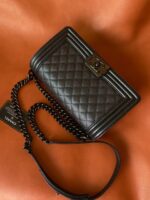 Ch@nel Boy Bag-Caviar-25CM - Image 5