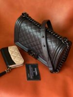 Ch@nel Boy Bag-Caviar-25CM - Image 6