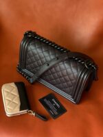 Ch@nel Boy Bag-Caviar-25CM - Image 7